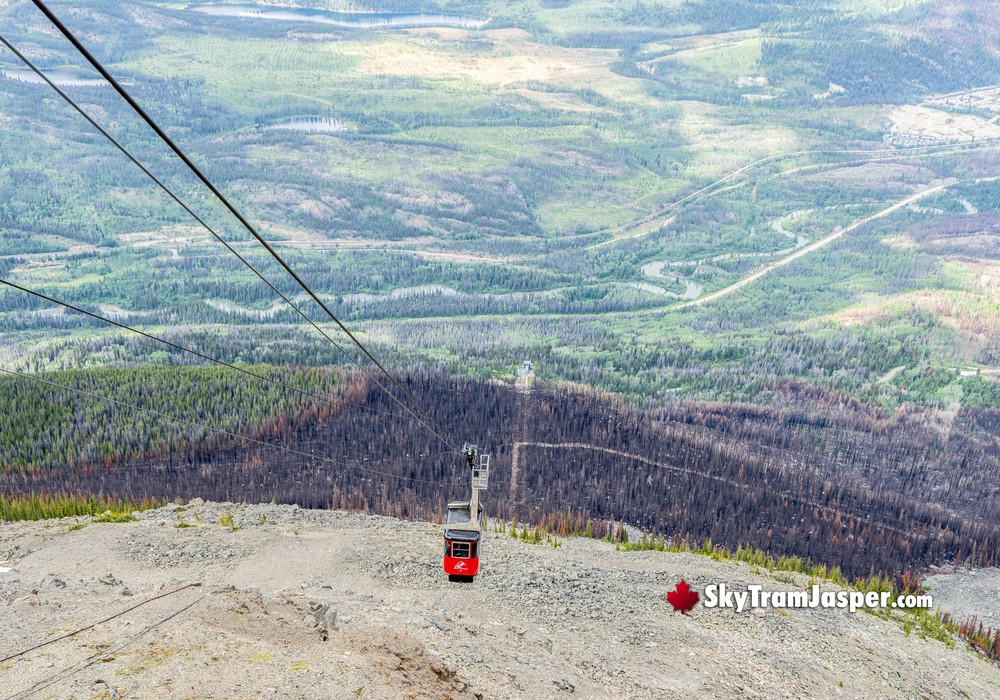 SkyTram Proceeding Up Whistlers Mountain