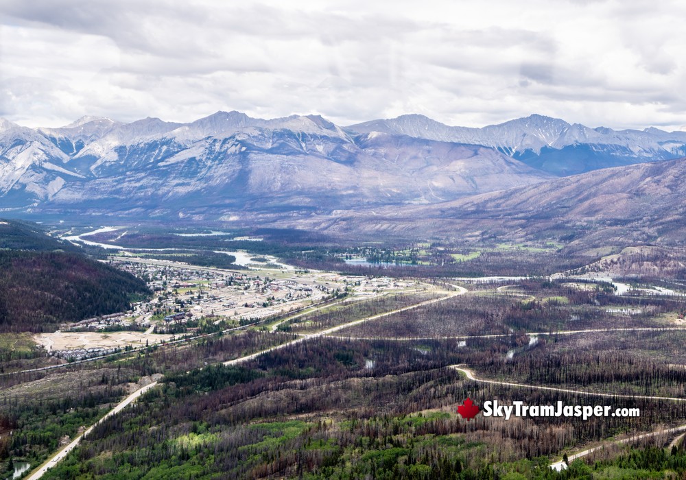 Jasper Townsite View Riding Up Jasper SkyTram