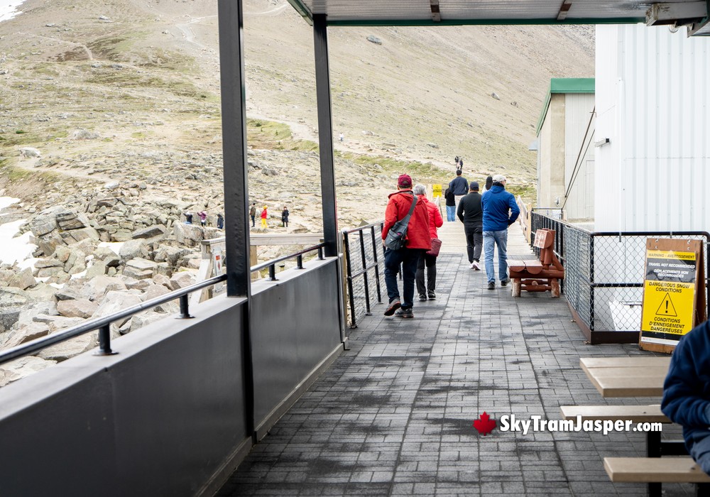 Walking Towards the Upper Trail at the Jasper SkyTram
