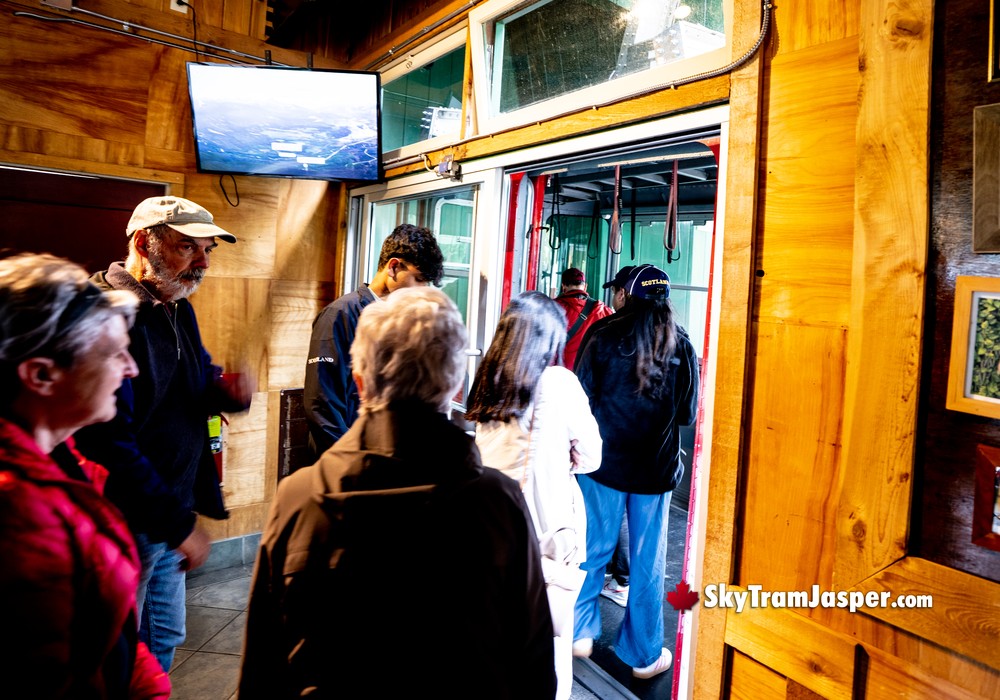 Boarding the Jasper SkyTram