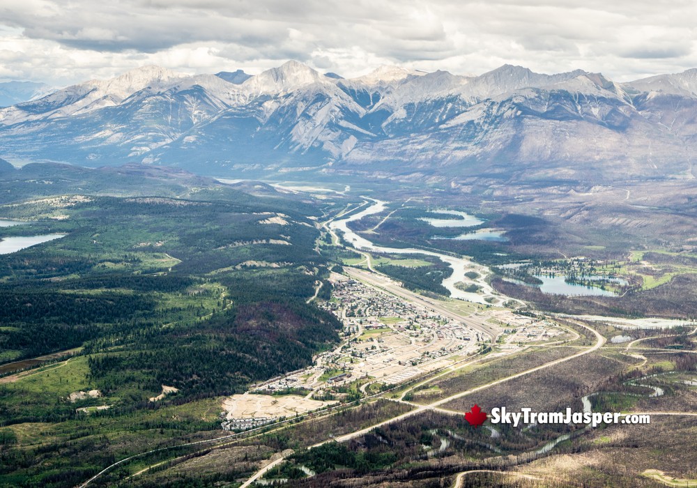 Jasper Townsite View from atop Whistlers Jasper SkyTram